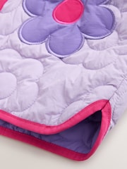Little Bird by Jools Oliver Lilac Purple Flower Quilted Jacket - Image 6 of 6