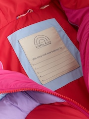 Little Bird by Jools Oliver Rainbow Heart Showerproof Padded Coat - Image 10 of 11