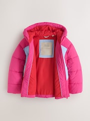 Little Bird by Jools Oliver Rainbow Heart Showerproof Padded Coat - Image 7 of 11