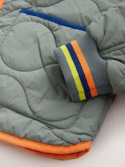 Little Bird by Jools Oliver Khaki Green Showerproof Quilted Jacket - Image 12 of 14
