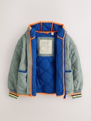 Little Bird by Jools Oliver Khaki Green Showerproof Quilted Jacket - Image 2 of 14