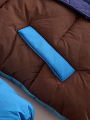Little Bird by Jools Oliver Rainbow Colourblock Showerproof Boxy Puffer Coat - Image 13 of 13