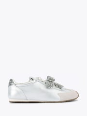 Kurt Geiger London Silver Islington Bow Trainers - Image 1 of 5
