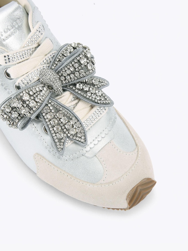 Kurt Geiger London Silver Islington Bow Trainers - Image 5 of 5 Kurt Geiger London Silver Islington Bow Trainers - Image 5 of 5