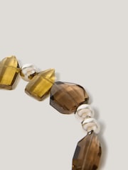 Jigsaw Brown Irregular Stone Necklace - Image 2 of 3