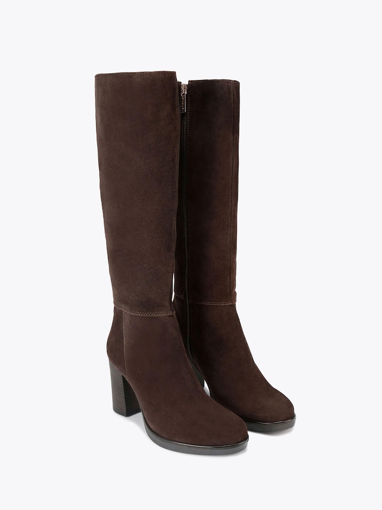 Carvela Brown Silver Knee Boots - Image 2 of 4 Carvela Brown Silver Knee Boots - Image 2 of 4