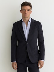 Azul marino - Reiss Regent Brushed Twill Single-Breasted Blazer Tailored-Fit - Imagen 1 de 9