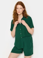 Темно-зеленые шорты с эффектом кислотной стирки Long Tall Sally LTS Tall - Image 1 of 5