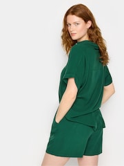 Темно-зеленые шорты с эффектом кислотной стирки Long Tall Sally LTS Tall - Image 3 of 5