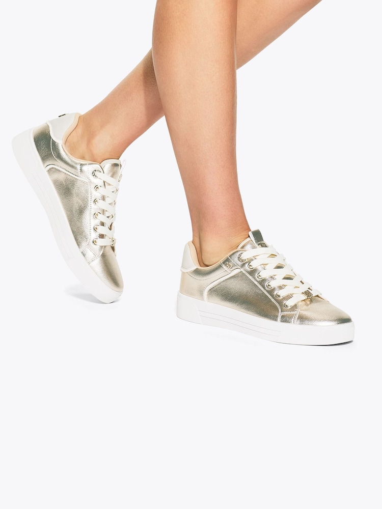 KG Kurt Geiger Gold Lillian2 Trainers - Image 5 of 5