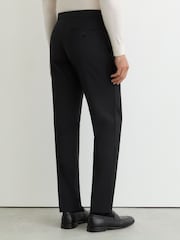 Reiss Black Promise Wool-Blend Classic-Fit Suit Trousers - Image 4 of 6