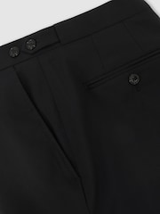 Reiss Black Promise Wool-Blend Classic-Fit Suit Trousers - Image 6 of 6