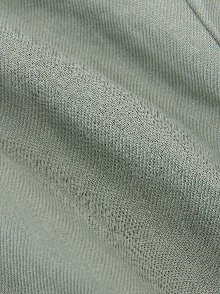 sauge - Blazer ajusté Reiss Atlantic Db à double boutonnage en sergé de lin - Image 9 de 9