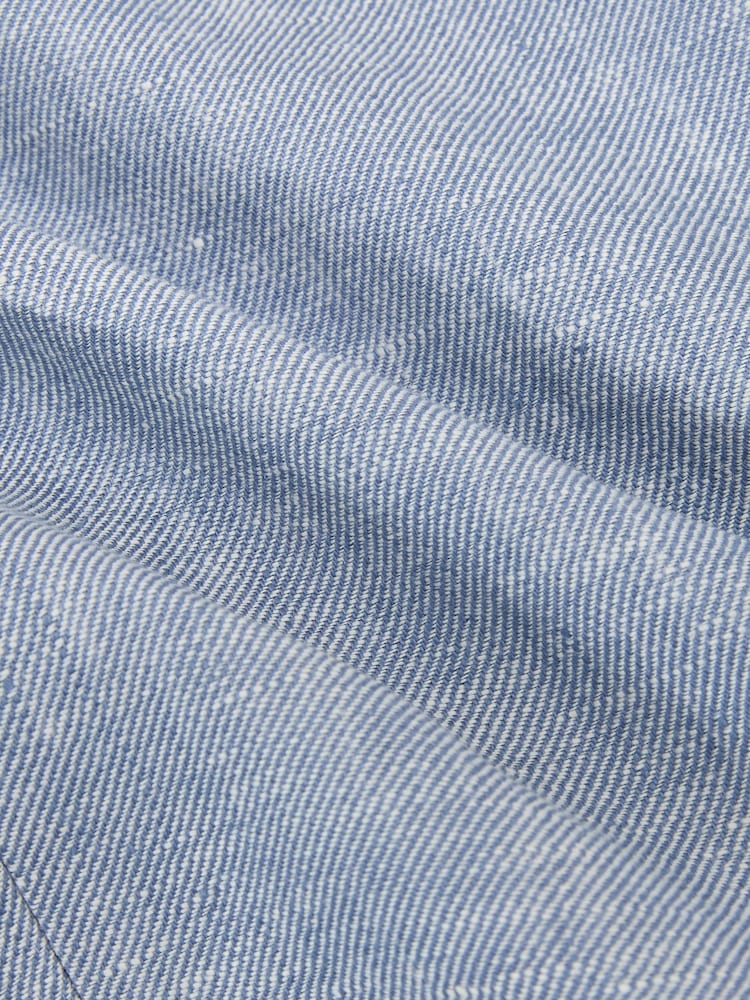 Bleu clair - Blazer ajusté Reiss Atlantic Db à double boutonnage en sergé de lin - Image 8 de 8