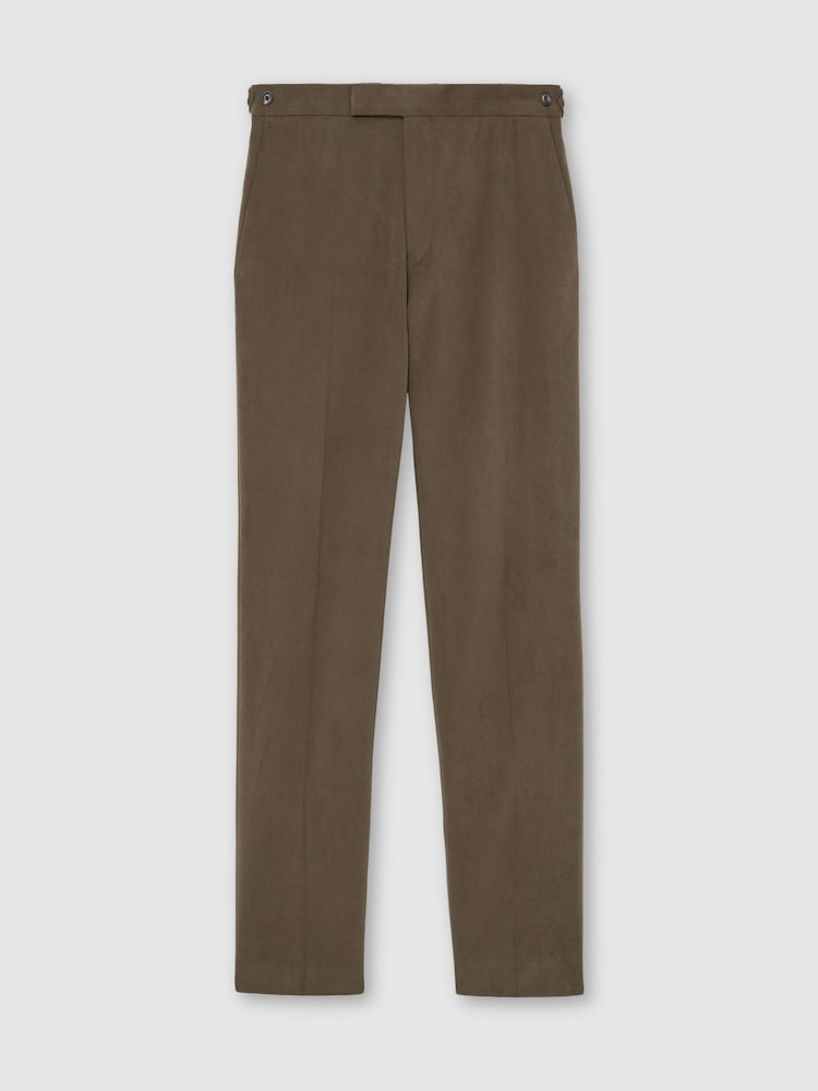 Marrón topo - Reiss Regent Brushed Twill Tailored-Fit Trousers - Imagen 2 de 6 Marrón topo - Reiss Regent Brushed Twill Tailored-Fit Trousers - Imagen 2 de 6