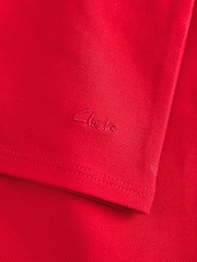 Clarks Red Short Sleeve School Polo Shirts 3 Pack - Image 6 of 7