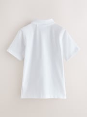 Clarks White Short Sleeve School Polo Shirts 3 Pack - Image 3 of 7