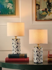 Joules Set of 2 Blue Highclere Table Lamp - Image 1 of 6