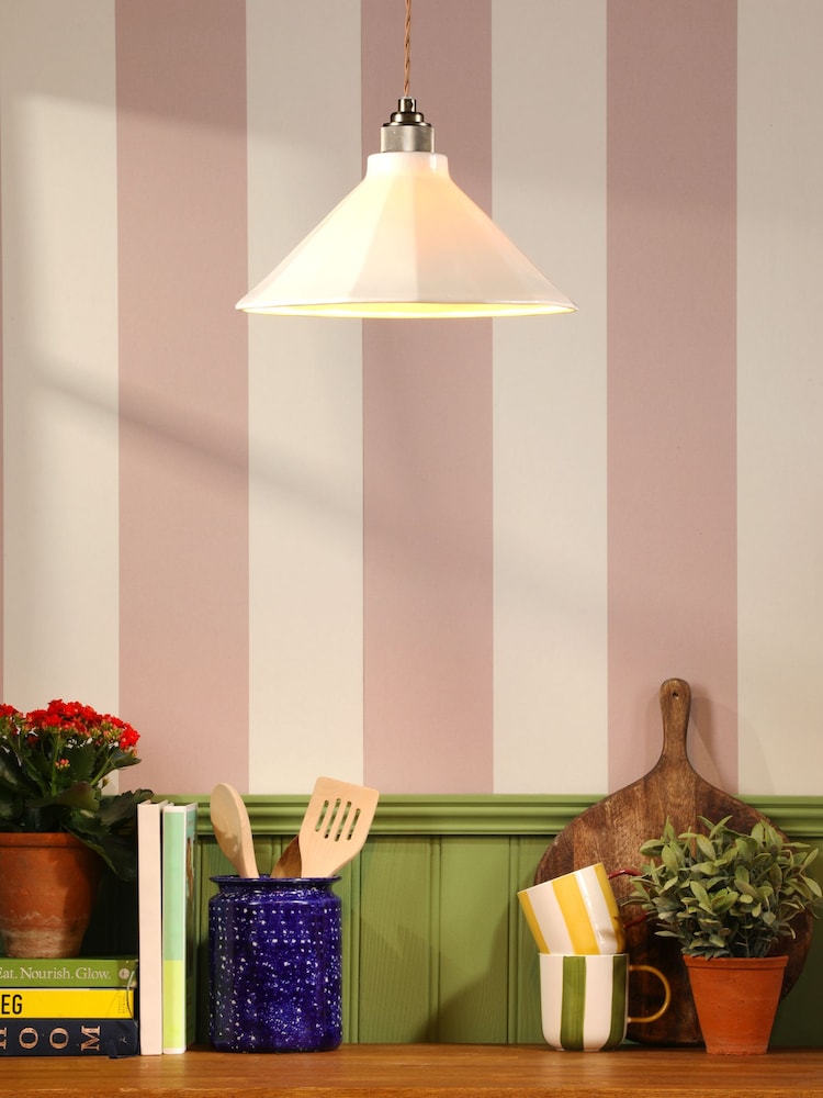 Joules off White Lynton 1 Light Pendant Ceiling Light - Image 1 of 6 Joules off White Lynton 1 Light Pendant Ceiling Light - Image 1 of 6