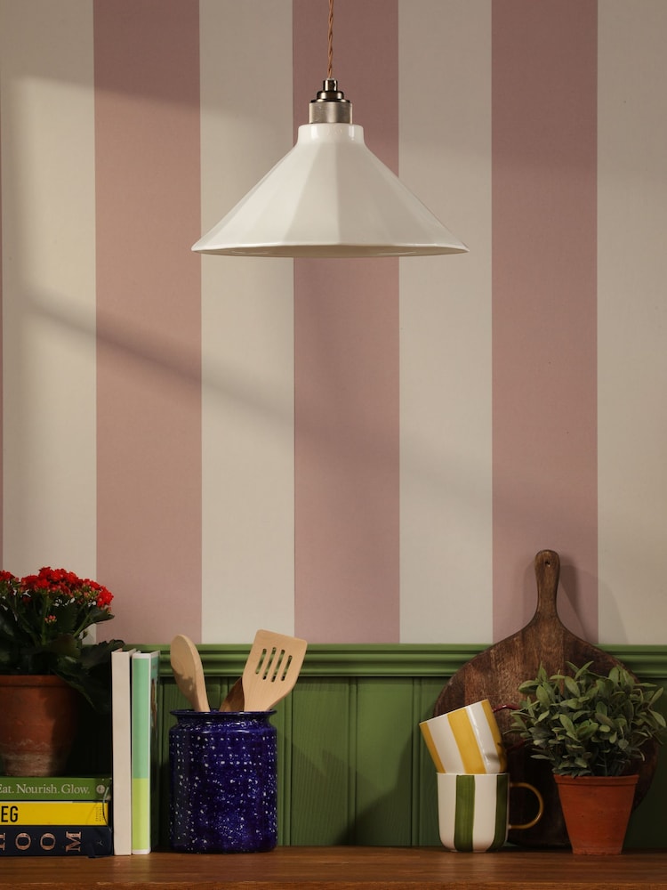 Joules off White Lynton 1 Light Pendant Ceiling Light - Image 2 of 6 Joules off White Lynton 1 Light Pendant Ceiling Light - Image 2 of 6