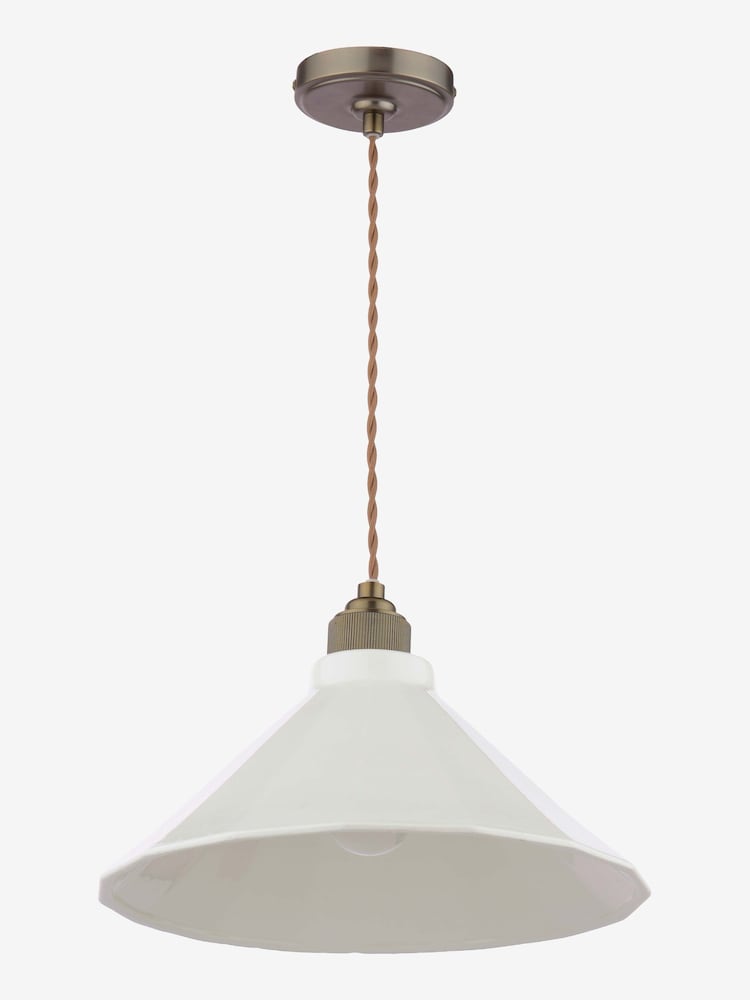 Joules off White Lynton 1 Light Pendant Ceiling Light - Image 6 of 6 Joules off White Lynton 1 Light Pendant Ceiling Light - Image 6 of 6