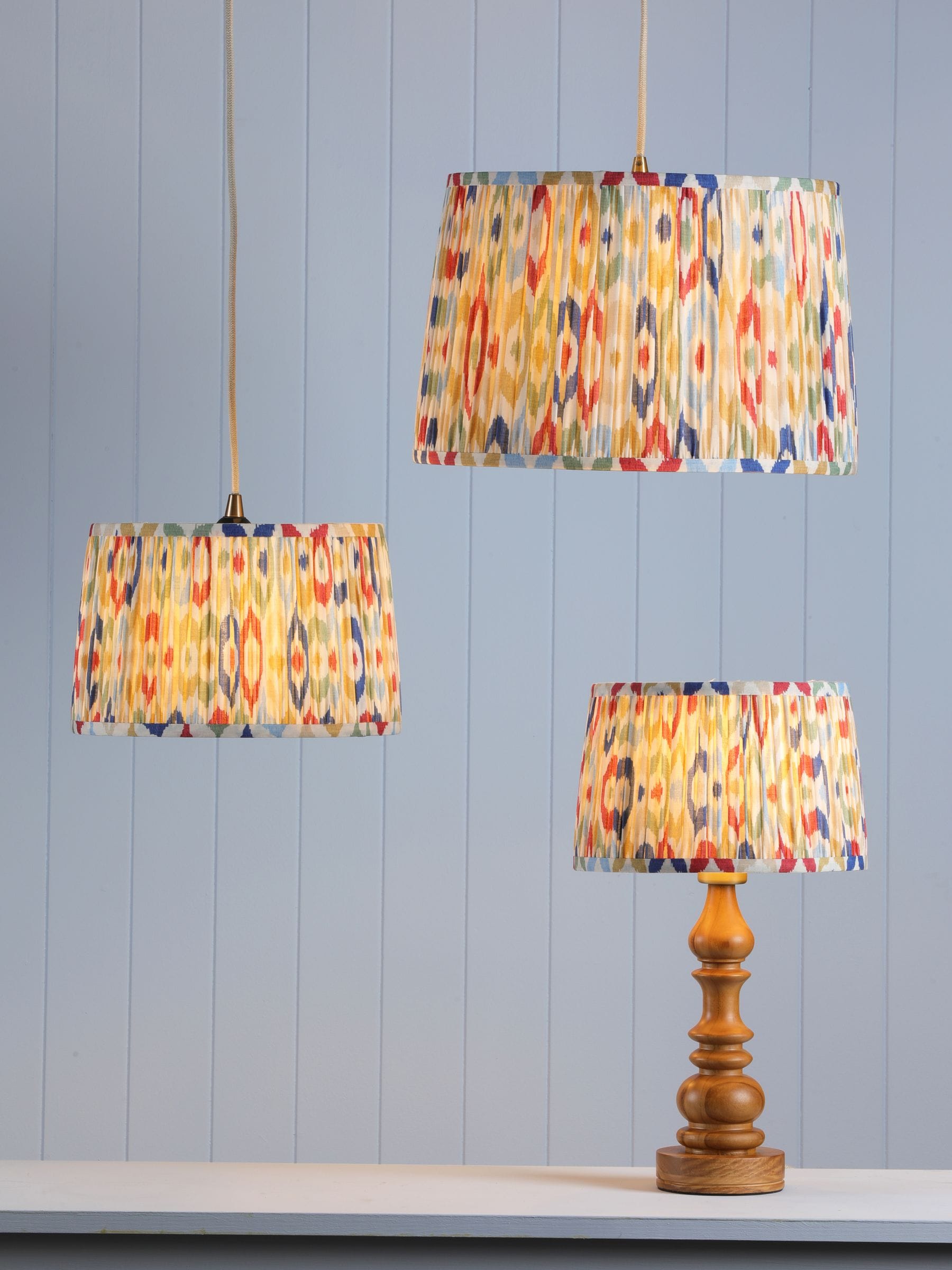 Joules Multi Folly Pleated Cotton Easyfit Lamp Shade