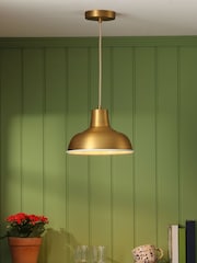 Joules Brass Hatfield Industrial Pendant Ceiling Light - Image 1 of 6