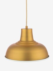 Joules Brass Hatfield Industrial Pendant Ceiling Light - Image 5 of 6