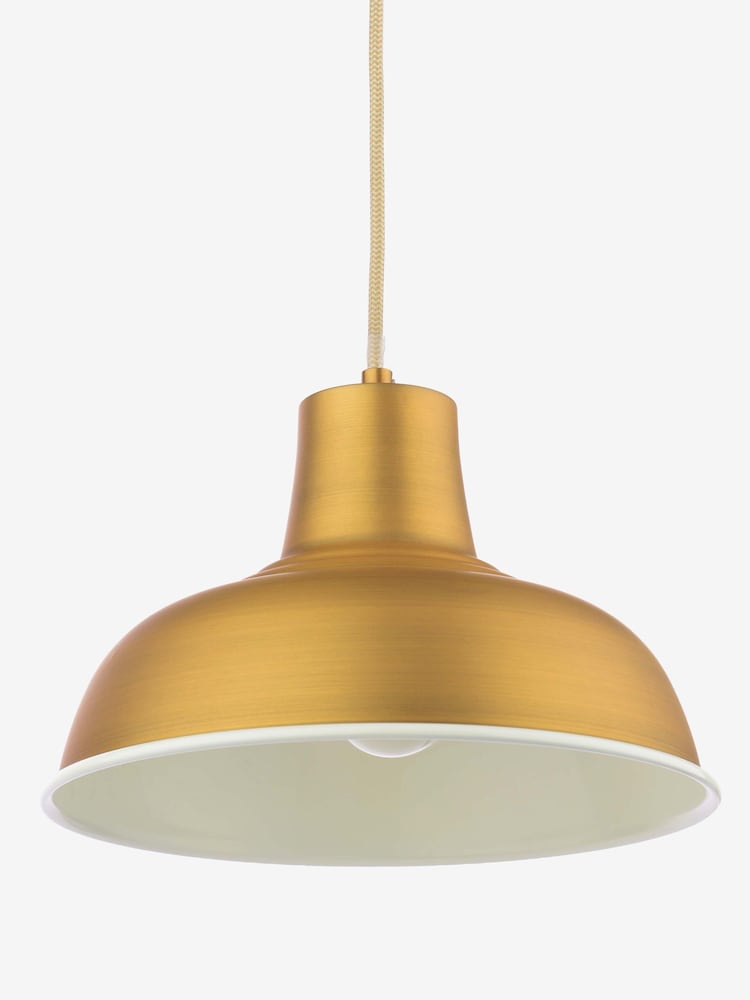 Joules Brass Hatfield Industrial Pendant Ceiling Light - Image 6 of 6