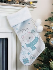 PMC Personalised Polar Bear Christmas Stocking - Image 1 of 3