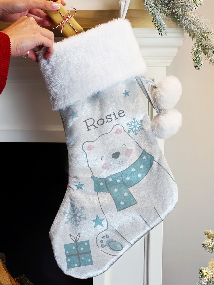 PMC Personalised Polar Bear Christmas Stocking - Image 2 of 3 PMC Personalised Polar Bear Christmas Stocking - Image 2 of 3