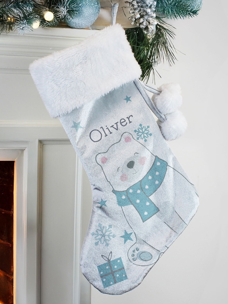 PMC Personalised Polar Bear Christmas Stocking - Image 3 of 3 PMC Personalised Polar Bear Christmas Stocking - Image 3 of 3