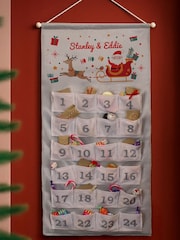PMC Personalised Santa Sleigh Advent Calendar - Image 1 of 3