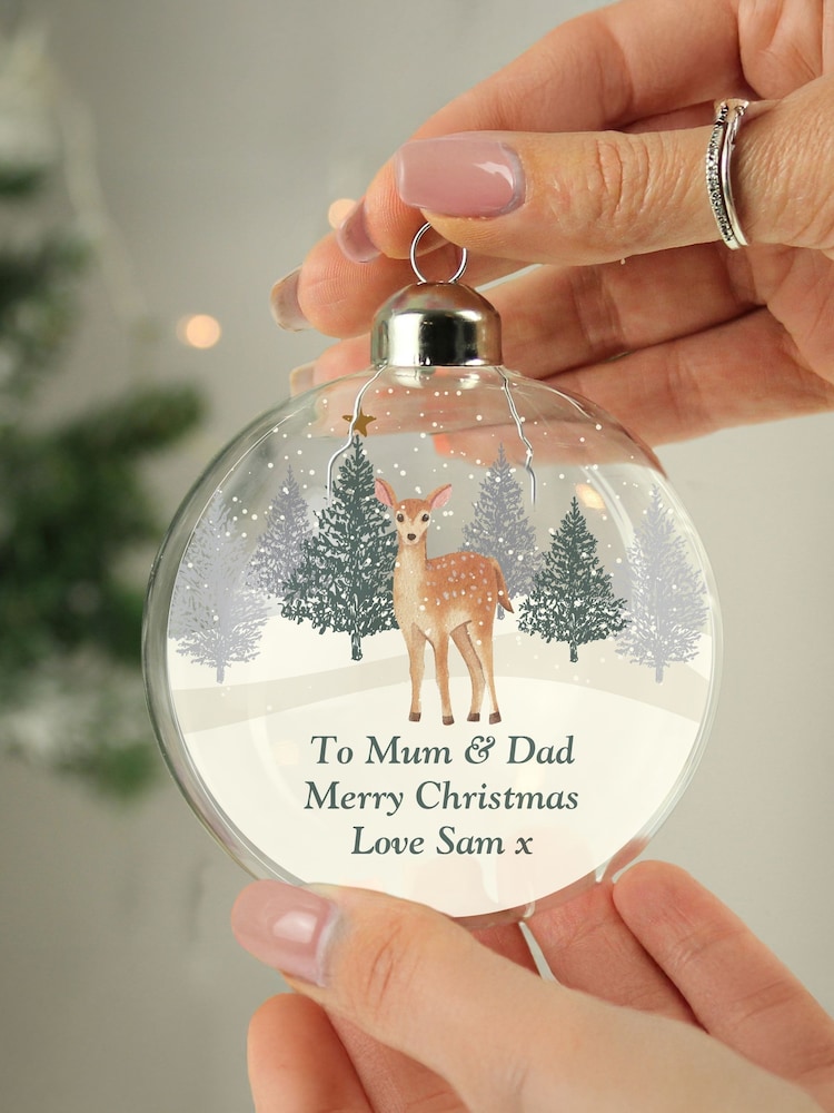 PMC Personalised Christmas Deer Christmas Bauble - Image 2 of 3 PMC Personalised Christmas Deer Christmas Bauble - Image 2 of 3