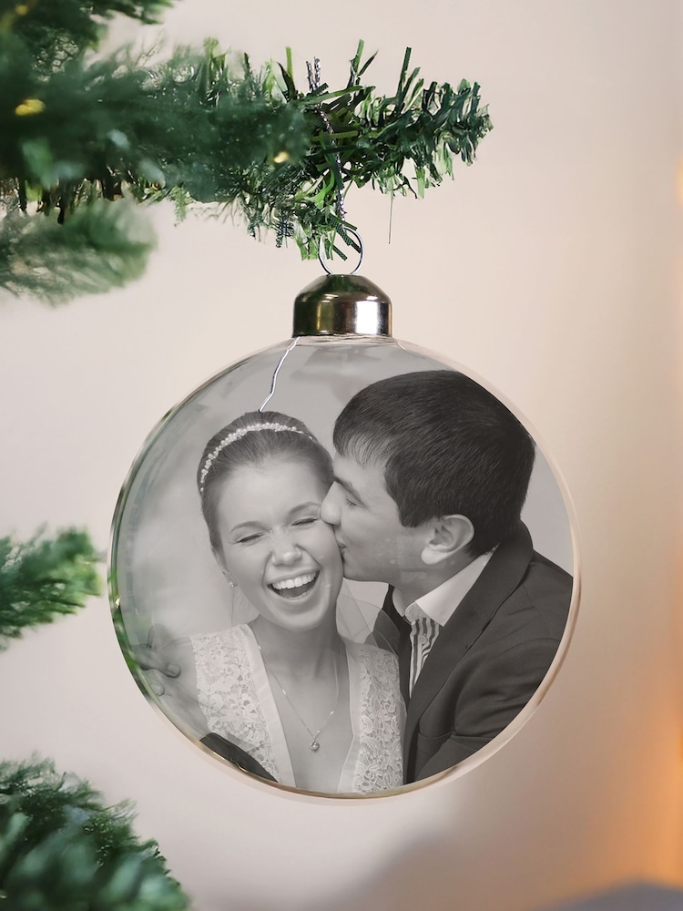 PMC Personalised Photo Upload Christmas Bauble - Image 1 of 3 PMC Personalised Photo Upload Christmas Bauble - Image 1 of 3