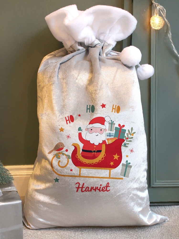 PMC Personalised Santa Sleigh Christmas Sack - Image 1 of 2 PMC Personalised Santa Sleigh Christmas Sack - Image 1 of 2