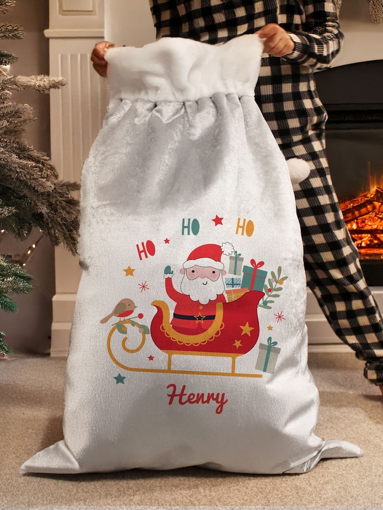 PMC Personalised Santa Sleigh Christmas Sack - Image 2 of 2 PMC Personalised Santa Sleigh Christmas Sack - Image 2 of 2