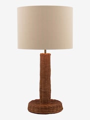Joules Brown Portree Rattan Table Lamp - Image 4 of 6