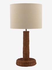 Joules Brown Portree Rattan Table Lamp - Image 5 of 6