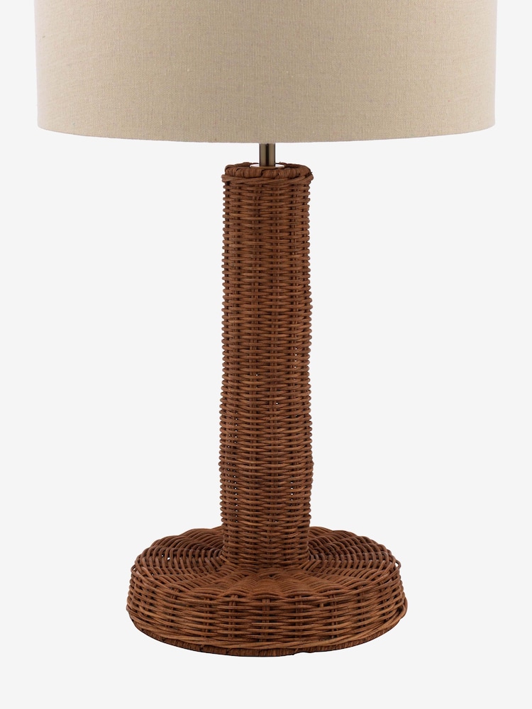 Joules Brown Portree Rattan Table Lamp - Image 6 of 6 Joules Brown Portree Rattan Table Lamp - Image 6 of 6