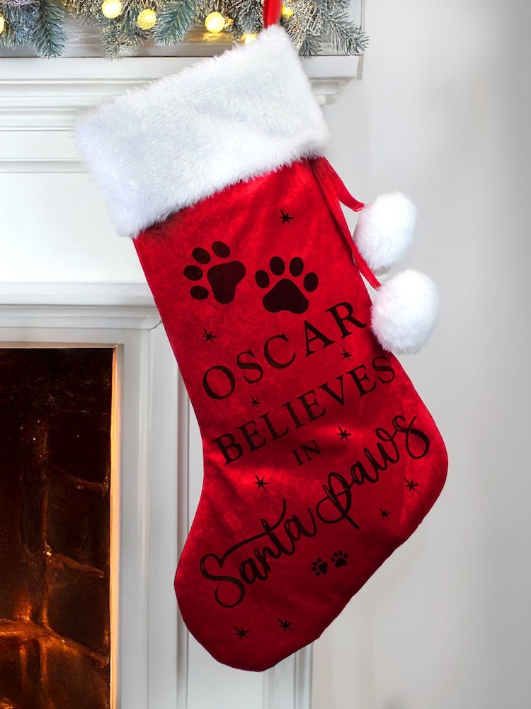 PMC Personalised Santa Paws Christmas Stocking - Image 3 of 3 PMC Personalised Santa Paws Christmas Stocking - Image 3 of 3