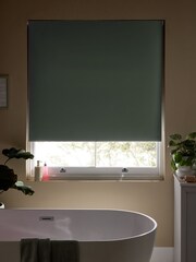 Green Sage Ready Made Printed Texture Moisture Resistant Roller Blinds - Image 3 of 7