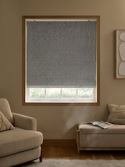 Grey Ready Made Blackout/Thermal Cosy Herringbone Roman Blinds - Image 3 of 7