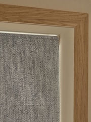 Grey Ready Made Blackout/Thermal Cosy Herringbone Roman Blinds - Image 7 of 7