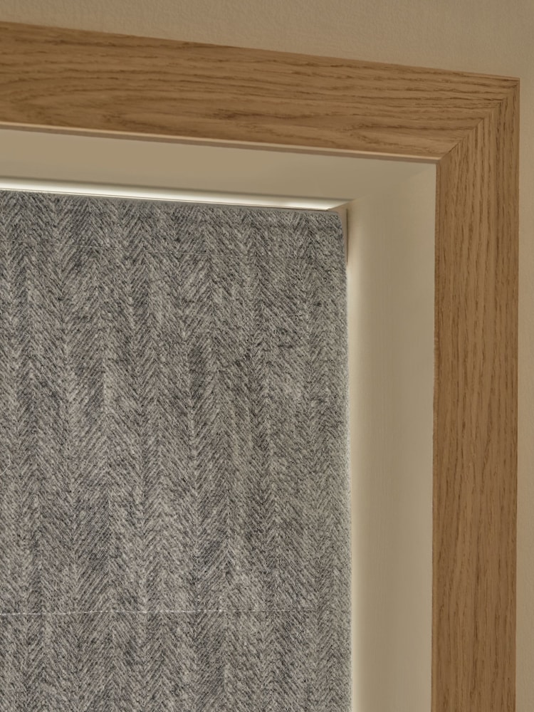 Grey Ready Made Blackout/Thermal Cosy Herringbone Roman Blinds - Image 7 of 7 Grey Ready Made Blackout/Thermal Cosy Herringbone Roman Blinds - Image 7 of 7