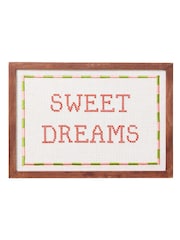 Oliver Bonas Natural Sweet Dreams Embroidered Wall Art - Image 4 of 4