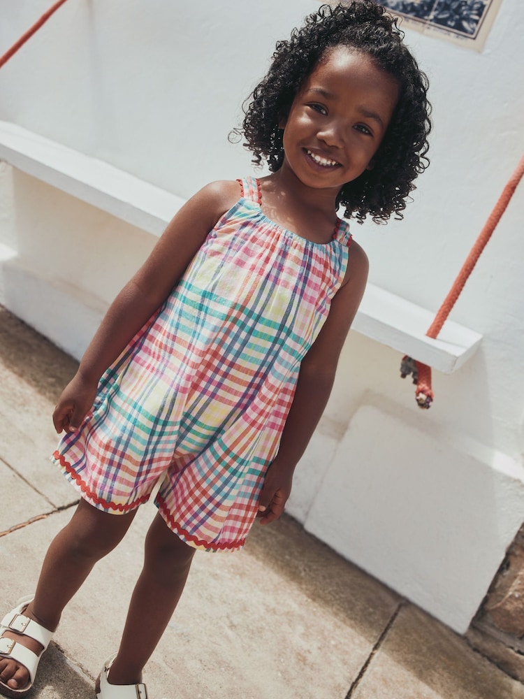 Rainbow Gingham Playsuit (3mths-7yrs) - Image 1 of 7