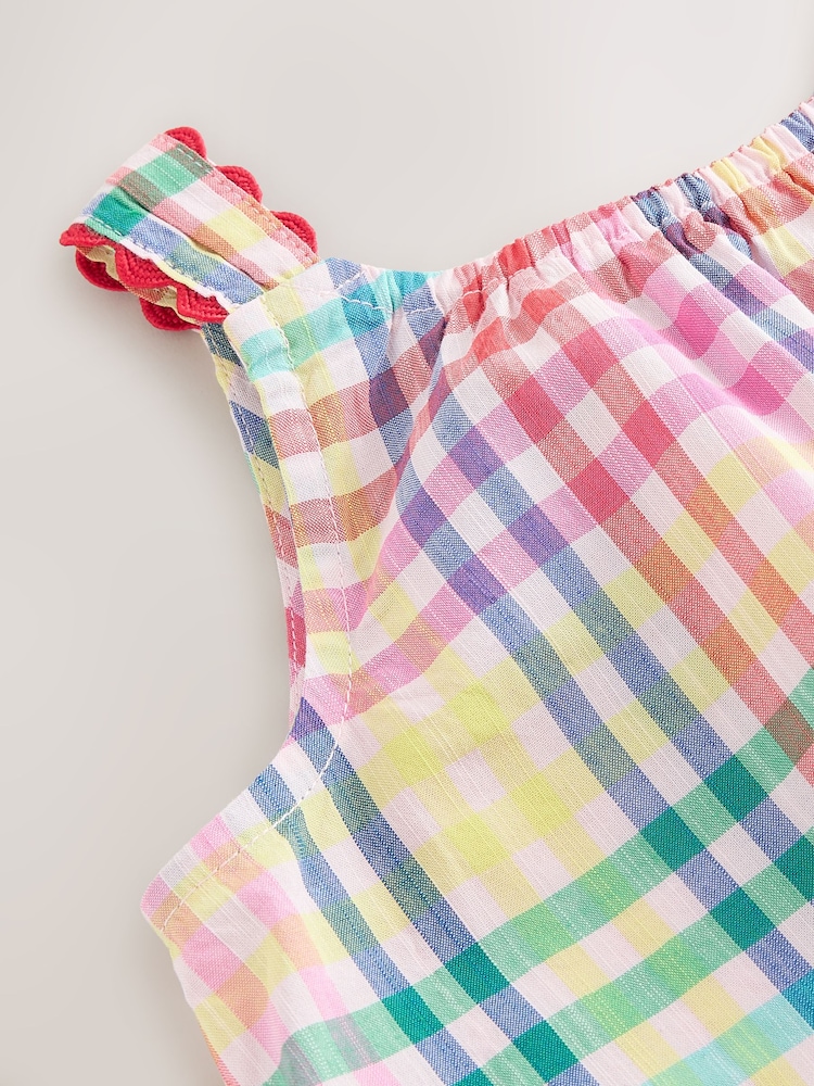 Rainbow Gingham Playsuit (3mths-7yrs) - Image 7 of 7