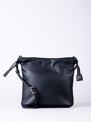 Lakeland Leather Black Eskrigg Drawstring Cross Body Bag - Image 2 of 5