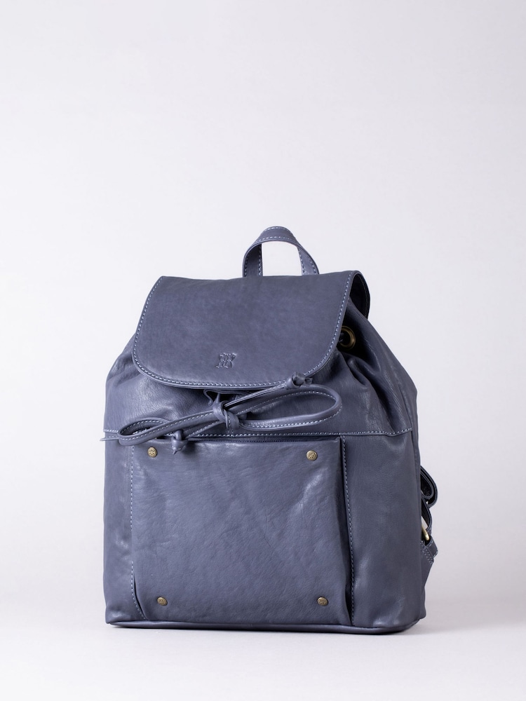Lakeland Leather Blue Harstone Backpack - Image 3 of 3 Lakeland Leather Blue Harstone Backpack - Image 3 of 3